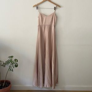 Champagne Luxe Satin Bridesmaids dress XS